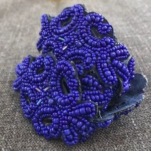 Beautiful blue beaded belt.